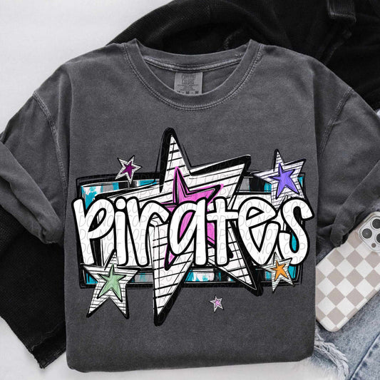 Pirates Stripe Stars Graphic