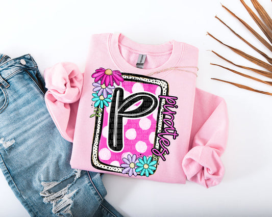 Pirates Pink Dotted Floral Graphic