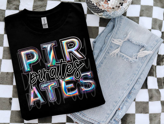 Pirates Faux Iridescent Graphic