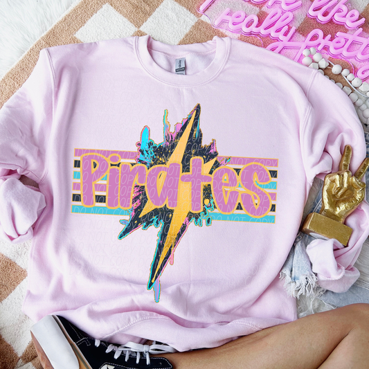 Pirates Stripe Bolt Graphic
