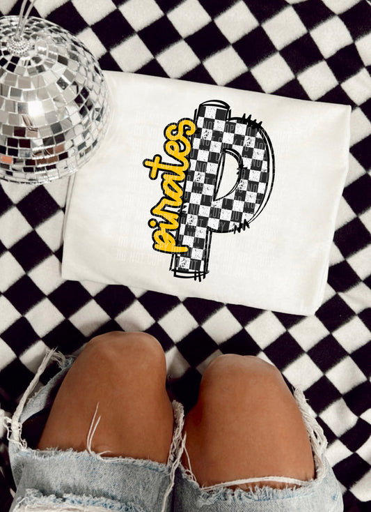 Pirates Checker Gold Graphic
