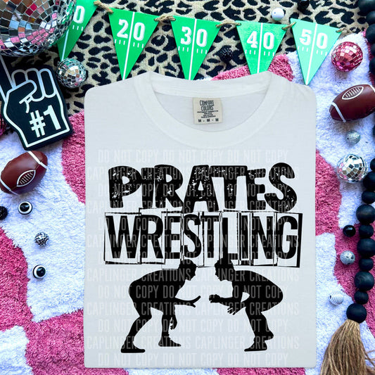 Pirates Wrestling Blk Graphic