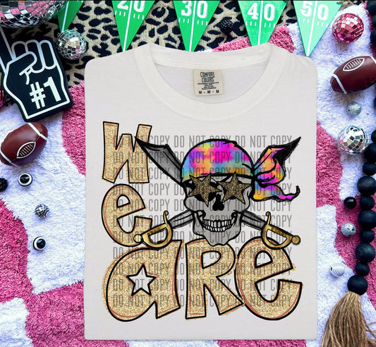 We Are Pirates Star Eyes Rainbow Graphic