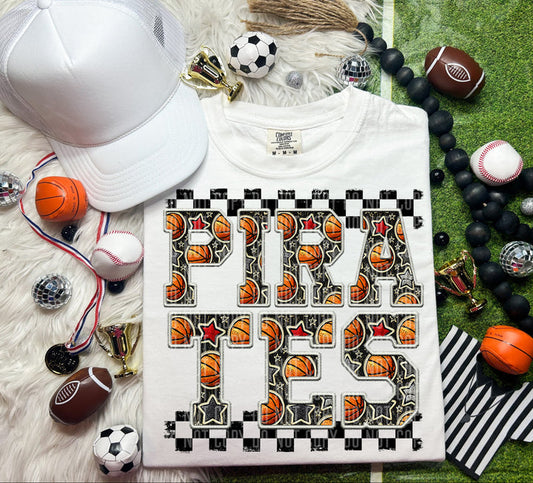 Pirates Basketball Checker Graphic