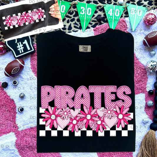 Pirates Pink Heart Floral Graphic