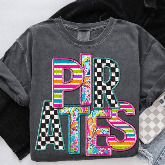 Pirates Stripe Paisley Checker Graphic