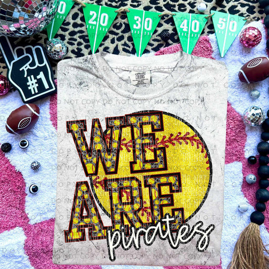We Are Pirates Softball Graphic