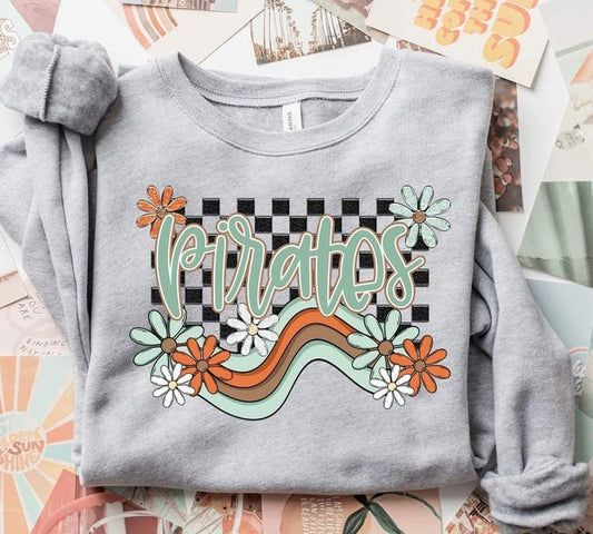 Pirates Wavy Checker Graphic