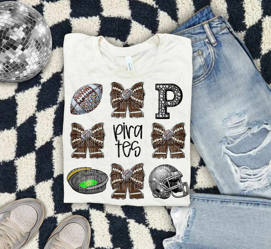 Pirates Football Bow Collage Graphic