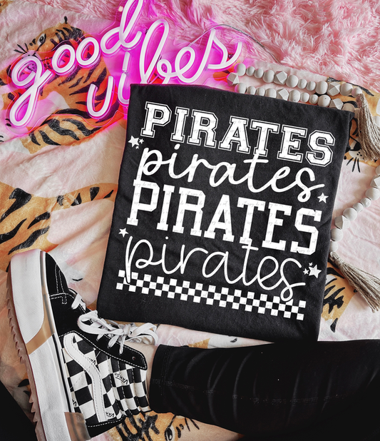 Pirates Stack Checker WHT Graphic