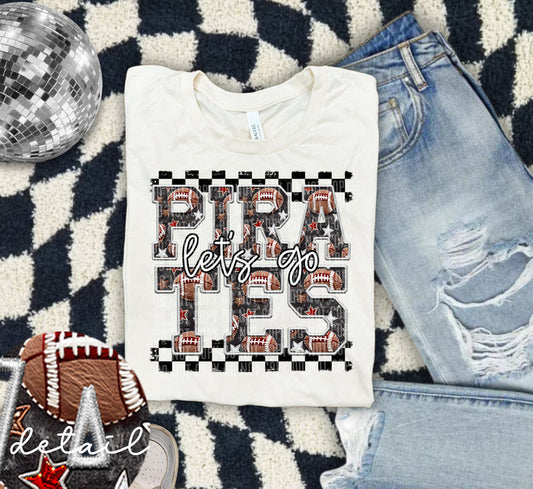 Let’s Go Pirates Football Checker Graphic