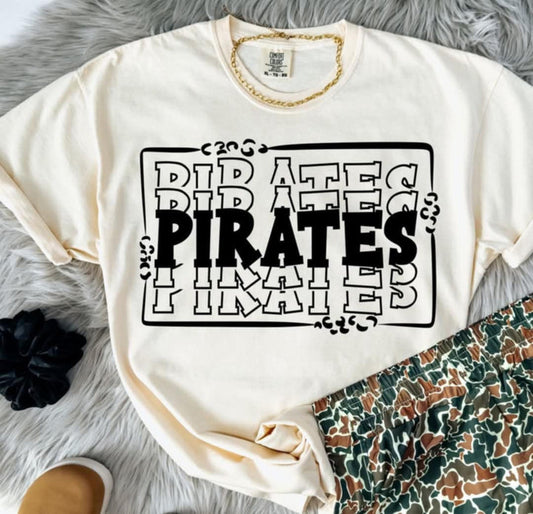 Pirates Leopard Stacked Graphic