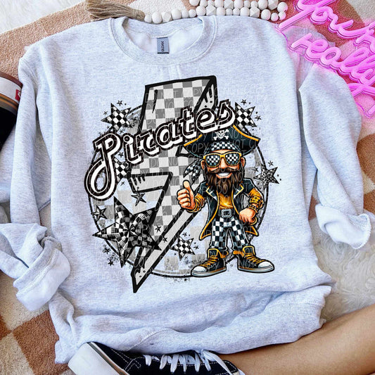 Pirates Checker Bolt Graphic