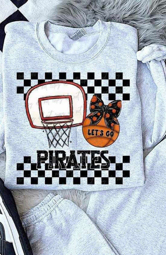 Let’s Go Pirates Basketball Checker Graphic