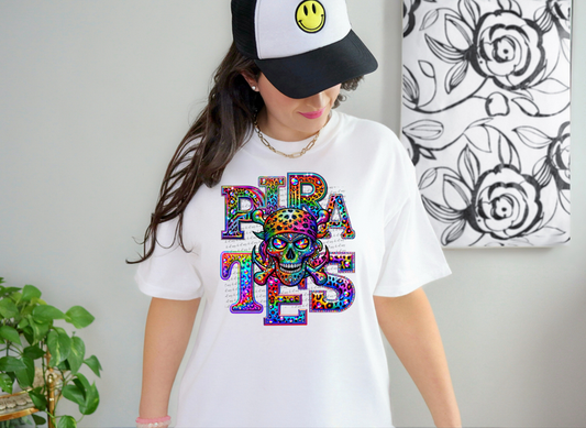 Pirates Bright Rainbow Leopard Graphic