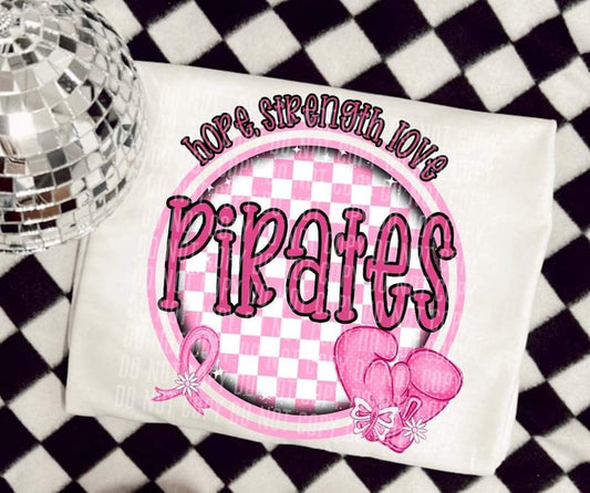 Pirates Hope Strength Love Checker Graphic