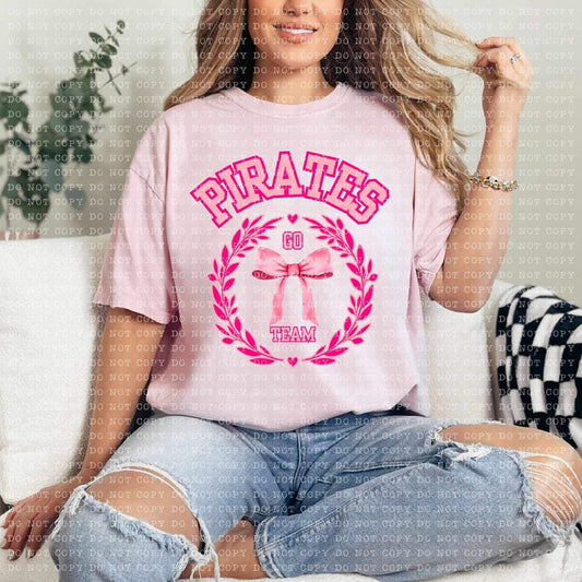 Pirates Pink Bow Graphic