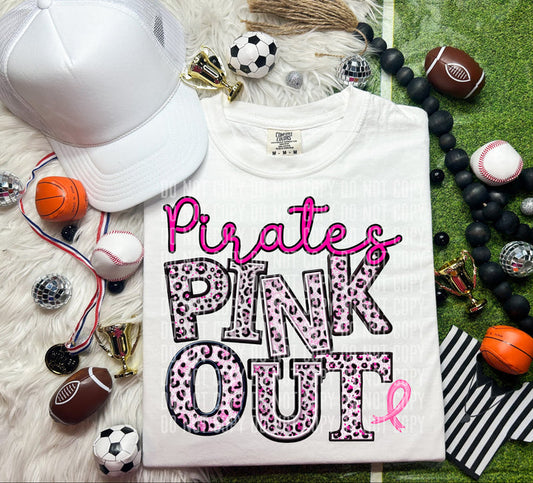 Pirates Pink Out Leopard Graphic