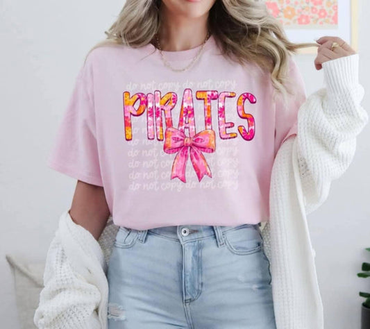 Pirates Floral Bow Graphic