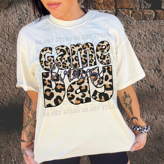 Game Day Pirates - Leopard - Tee