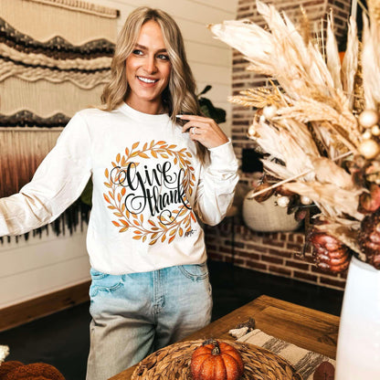 Give Thanks Longsleeve Size XL