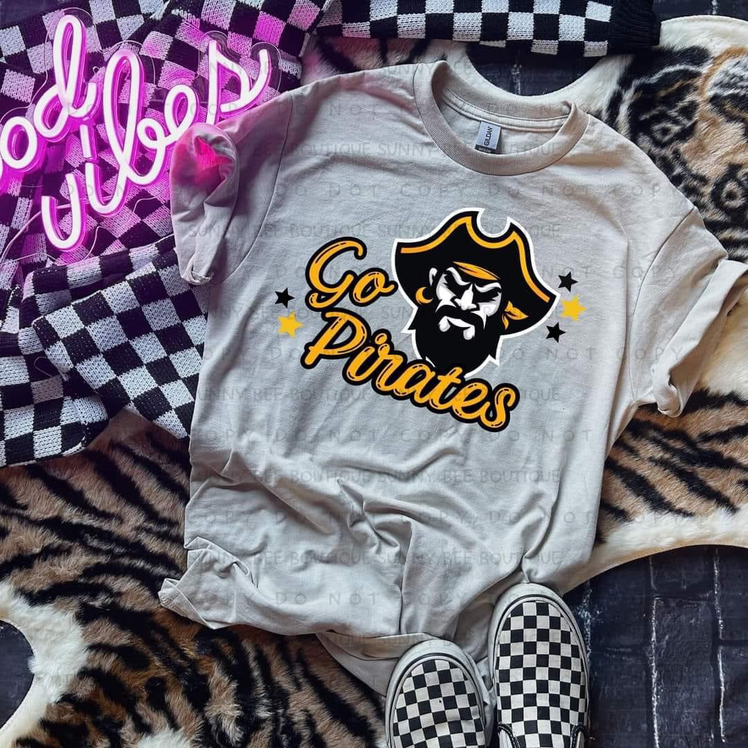 Go Pirates (Gold with Black outline)